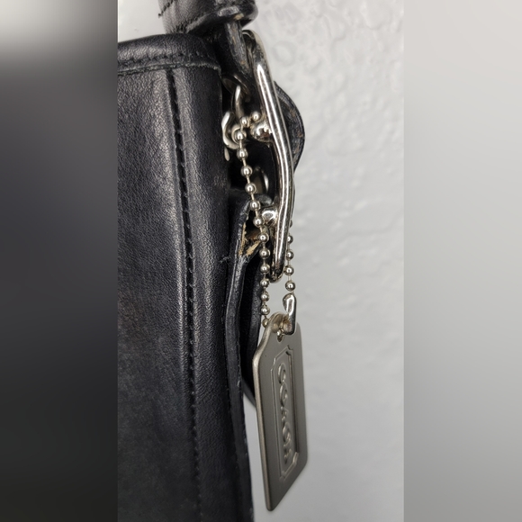 COACH Black Leather Satchel Purse - Picture 7 of 15
